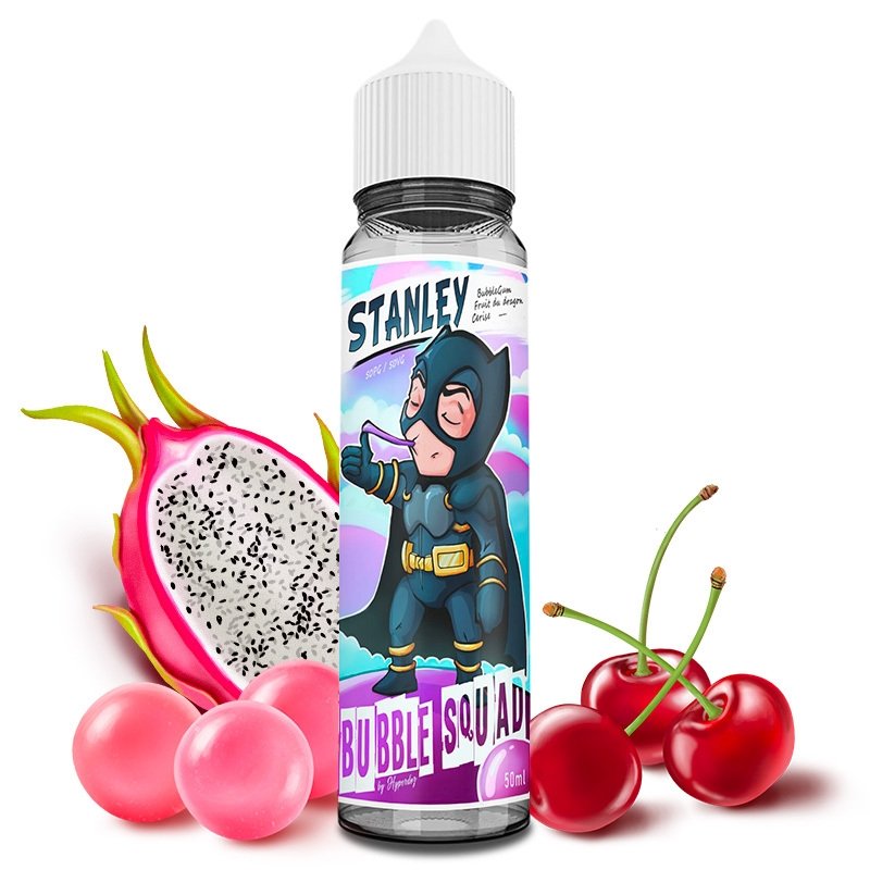 Stanley ! Notre super agent le plus zen !

Découvrez le goût subtile du fruit du dragon et de la cerise, le tout mélangé au bubble-gum.
Un délicieux moment de zénitude vous attends !
