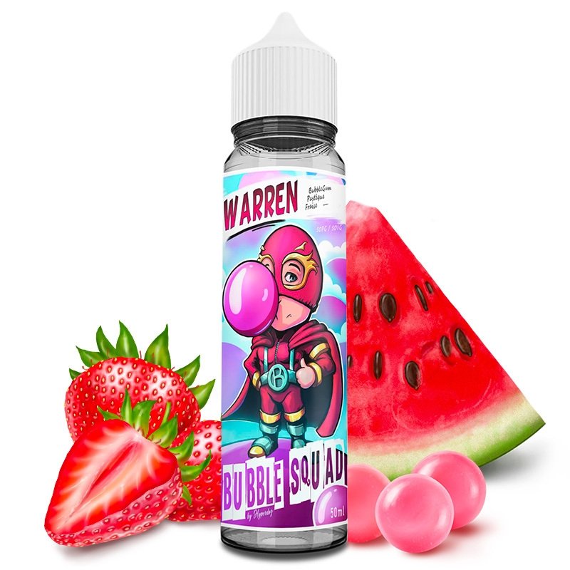 Warren ! Cet agent se la raconte mais il a de quoi...!

Le côté sucré de la fraise et du Bubble-gum rehaussé par la fraicheur d'une pastèque gorgée de soleil.