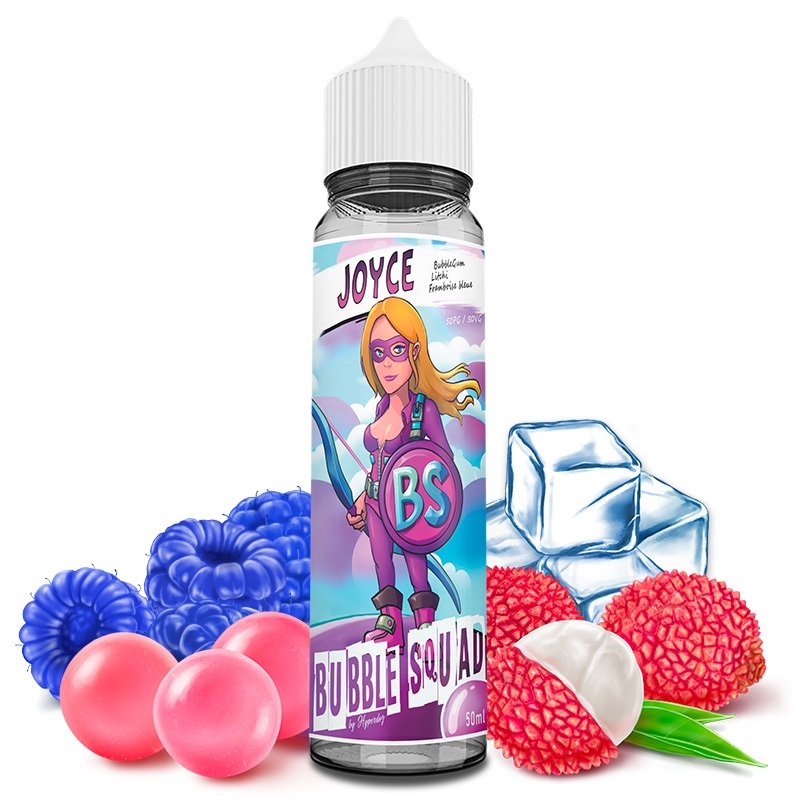 Joyce, la touche féminine du groupe !
La douceur du litchi, une pointe de framboise bleue et.... du bubblegum bien entendu !
Vous ressentirez forcément la délicatesse dans ce e-liquide concocté avec l'amour et la bienveillance de Joyce !